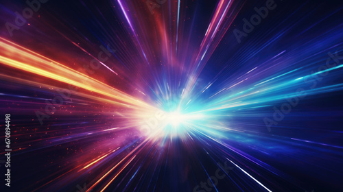 Light speed hyperspace warp background.