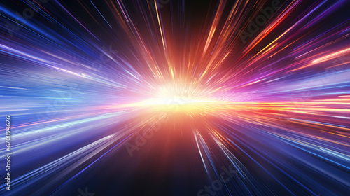 Light speed hyperspace warp background.