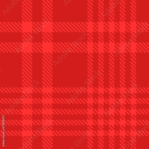 Red Tartan Plaid Seamless Pattern. Check fabric texture for flannel shirt, skirt, blanket 