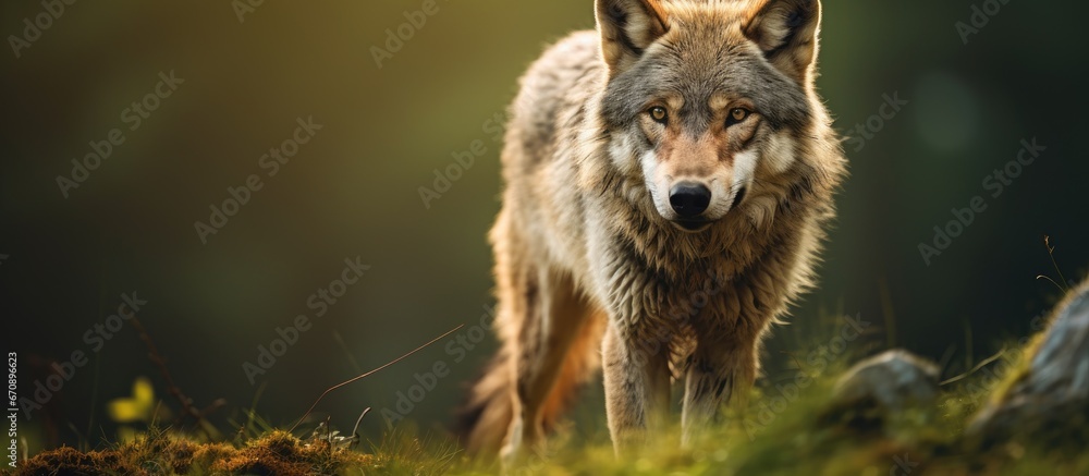 Obraz premium Czech Republic s national park shelters a wolf