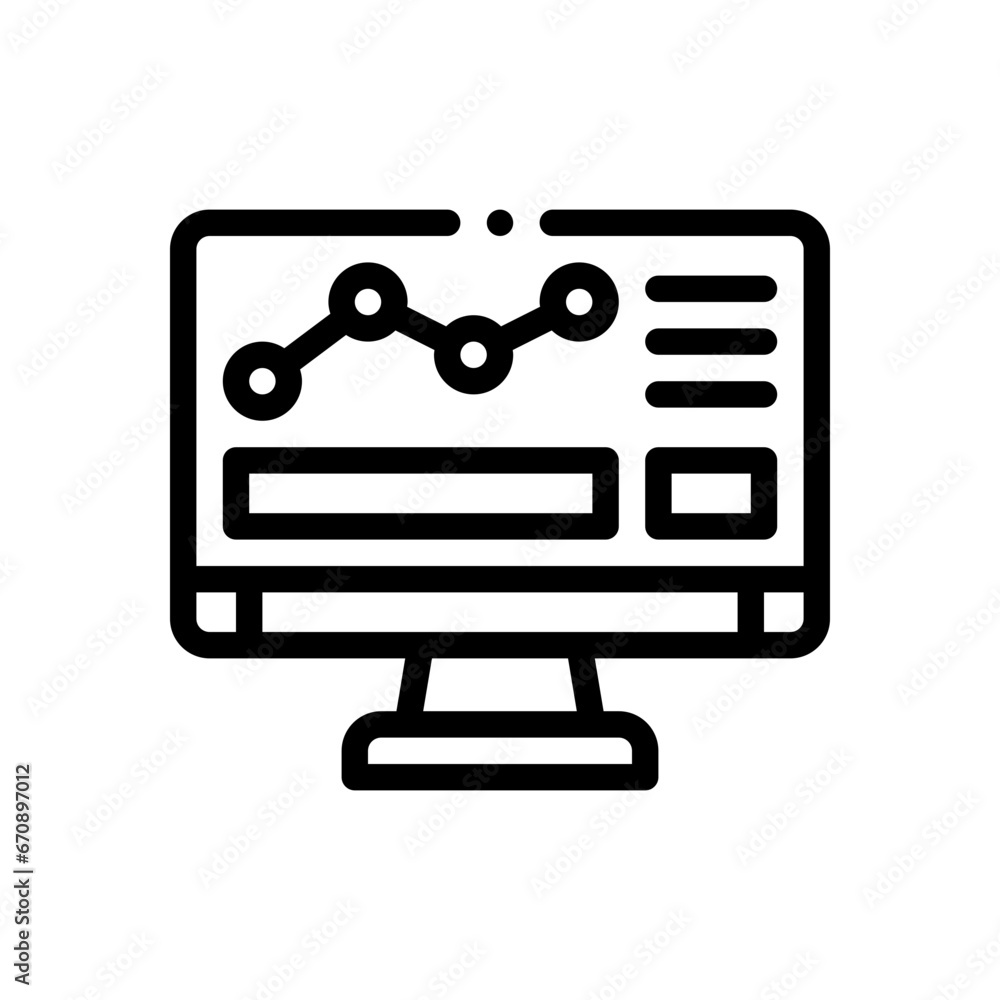 line chart line icon