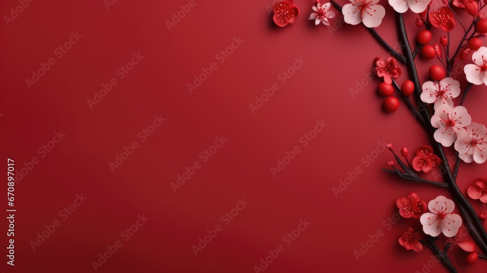 Lunar New Year's celebration party concept background.
