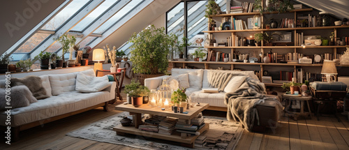 Attic Living Room with Eclectic Knick-knacks © B