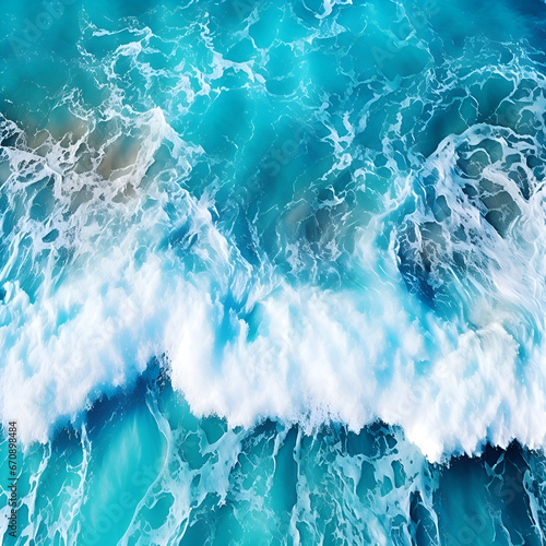 sea surf, sea waves, white foam, top view