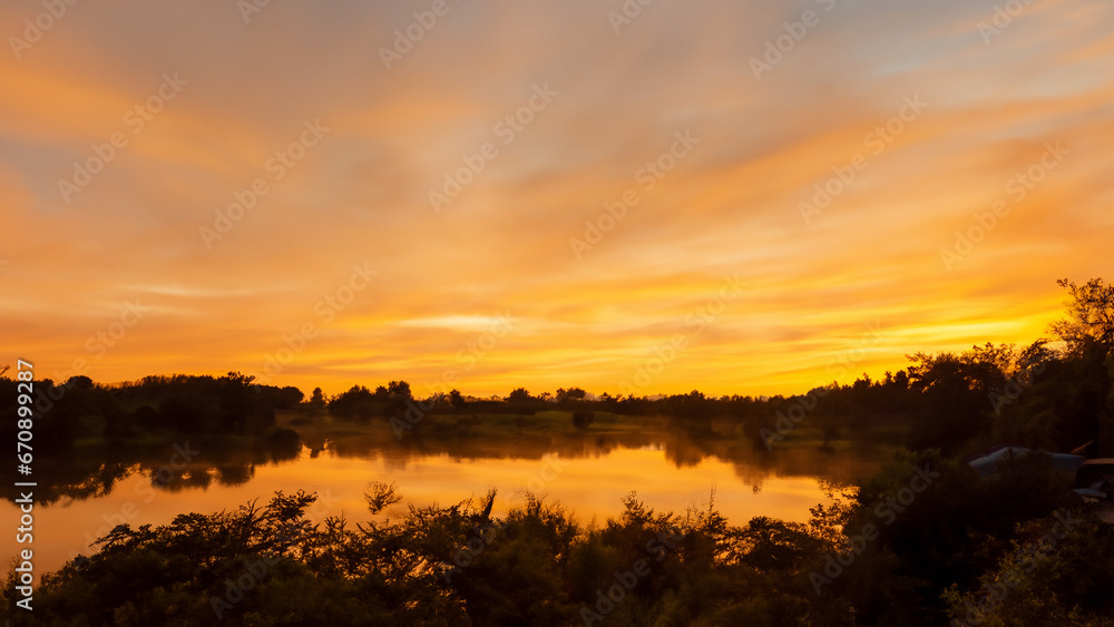 Beautiful sky at sunset, concept of beauty of nature at sunset