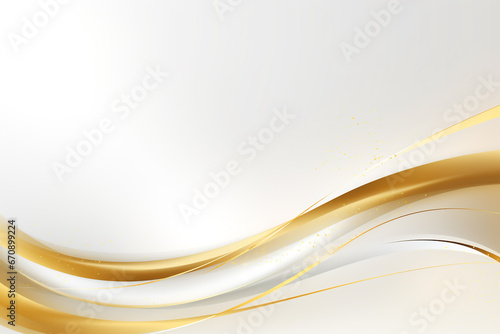 Abstract luxury white and gold wave background