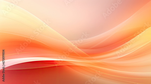 bright glowing smooth lines flowing yellow orange pastel abstract wallpaper created with Generative AI Technology