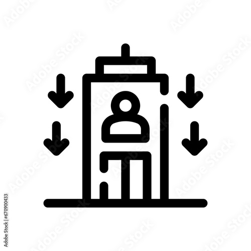 downsizing line icon