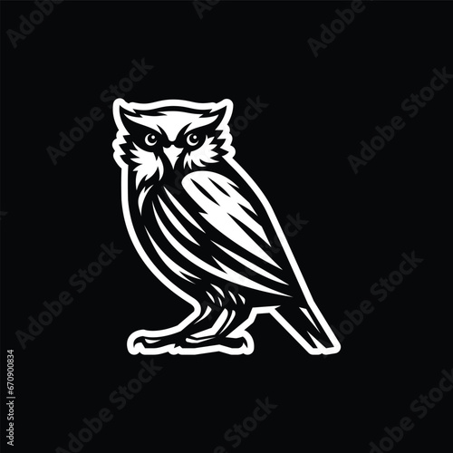 owl logo vector icon illustration