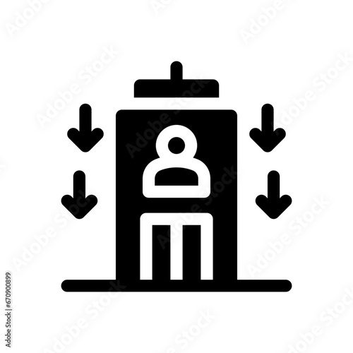 downsizing glyph icon