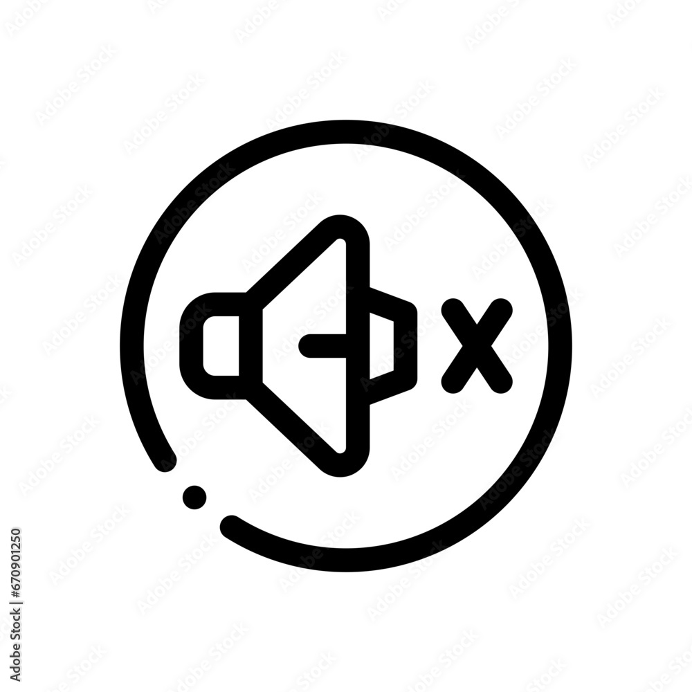 mute line icon mute line icon