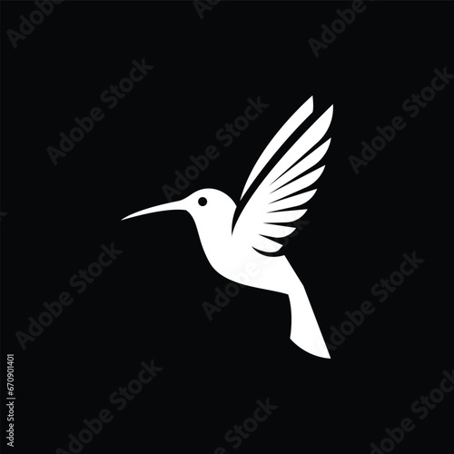 hummingbird logo vector icon illustration
