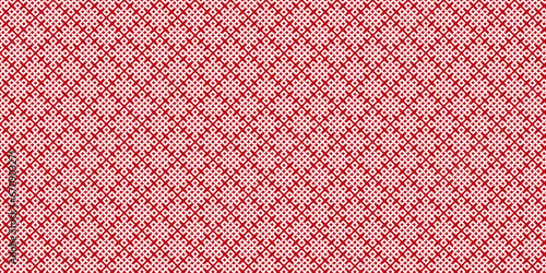 Knots. Chinese seamless pattern. Asian decorative geometric ornament on red background.