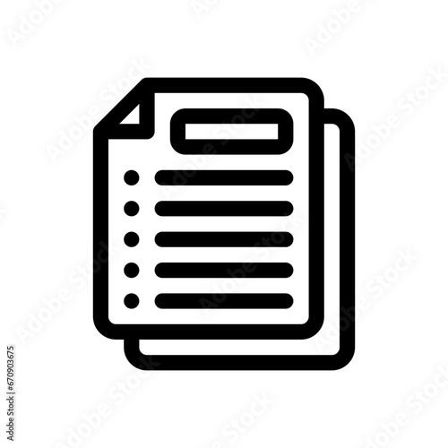 documents line icon