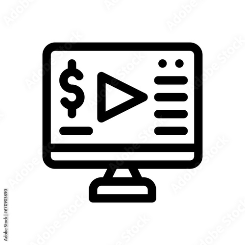 monetization line icon