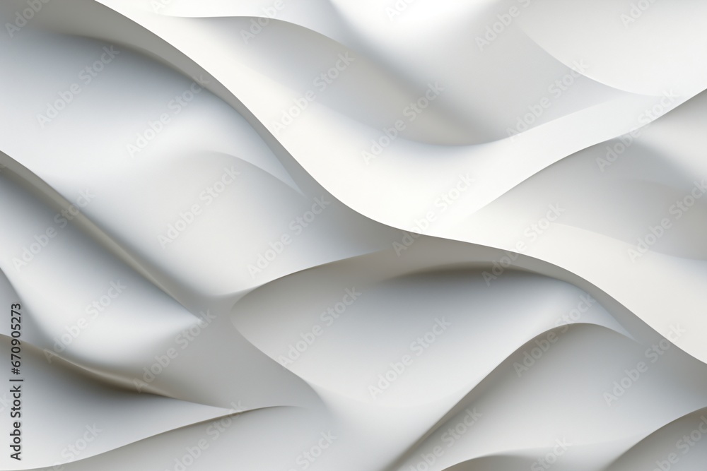 Fototapeta premium White wallpaper design with curves and lines