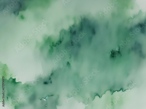 Dark green watercolor. Emerald green color. Art background with space for design. © MDNazmul