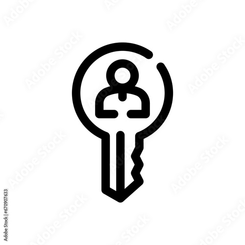 key person line icon