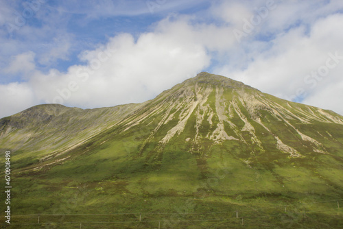 mountain and clouds