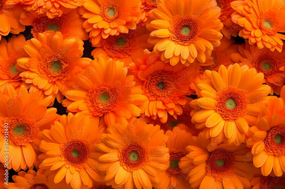 Calendula flowers background. Summer nature art spring color frame. Generate Ai Calendula flowers background. Summer nature art spring color frame. Generate Ai