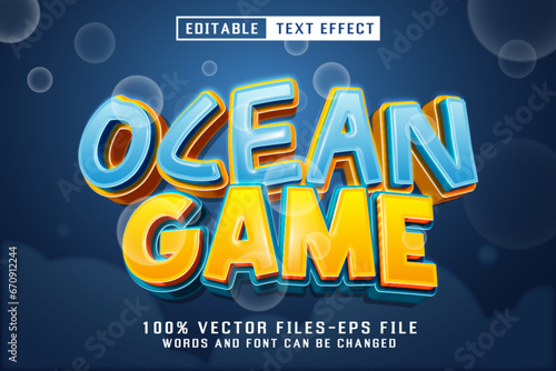 Ocean Games Editable Text Effect