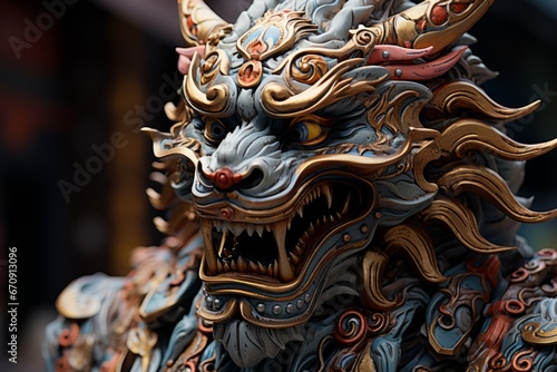 Wallpaper Mural  Intricate details of a Chinese dragon dance costume, Generative AI  Torontodigital.ca