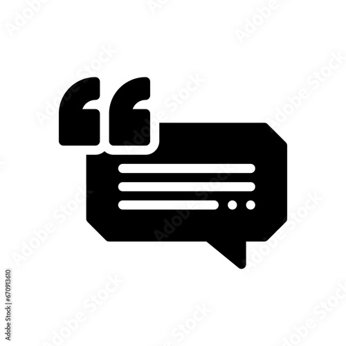 testimonial glyph icon