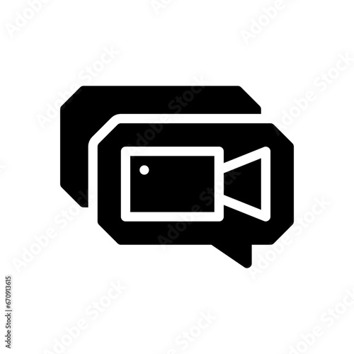 video call glyph icon