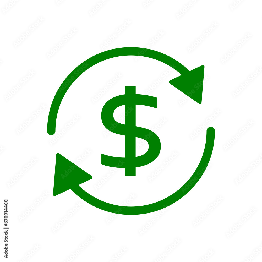 Obraz premium Autopay dollar icon isolated with transparent background