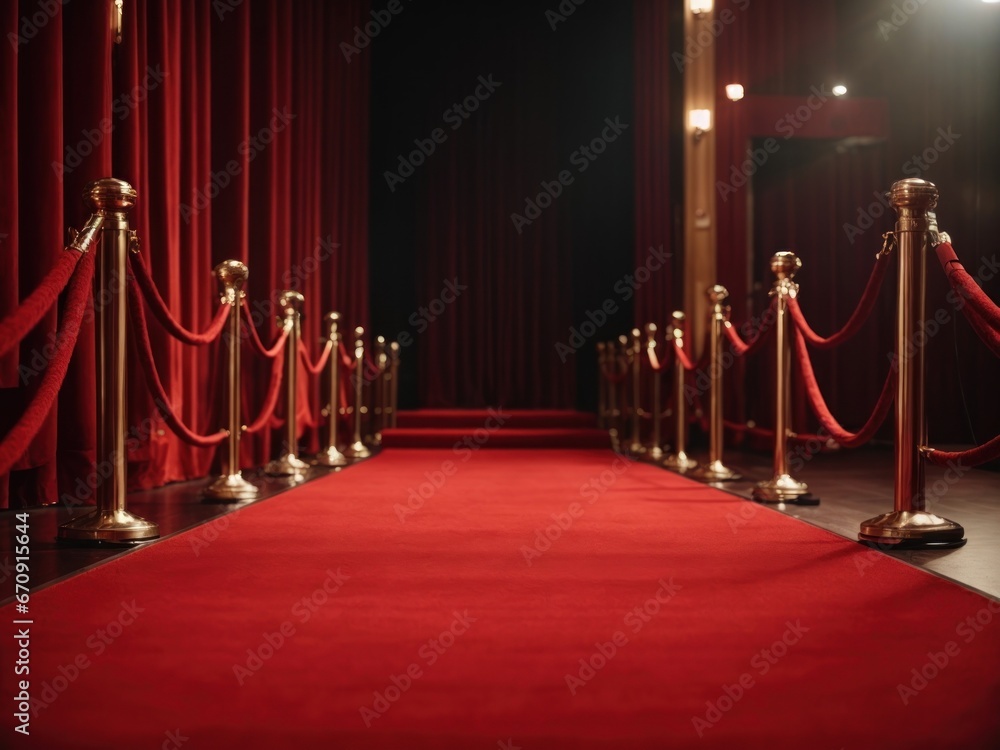 red carpet background. AI Generative red carpet background. AI Generative