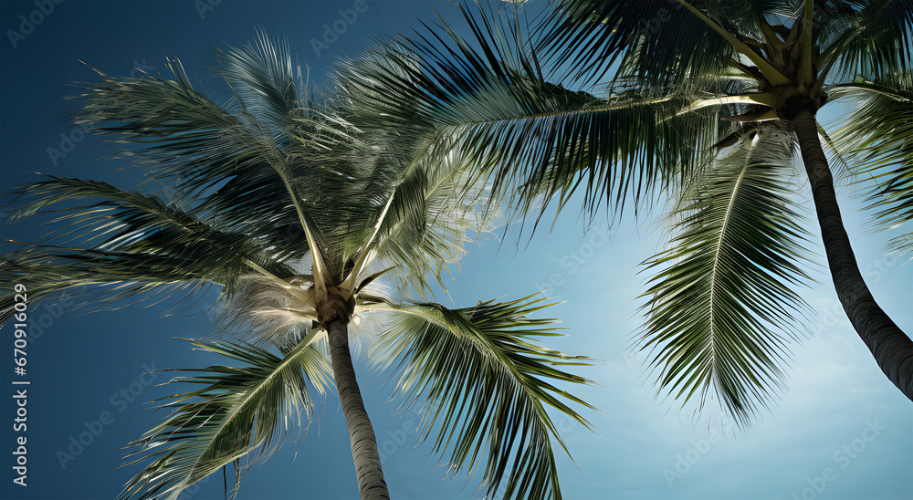 palm tree in the sky ai generative