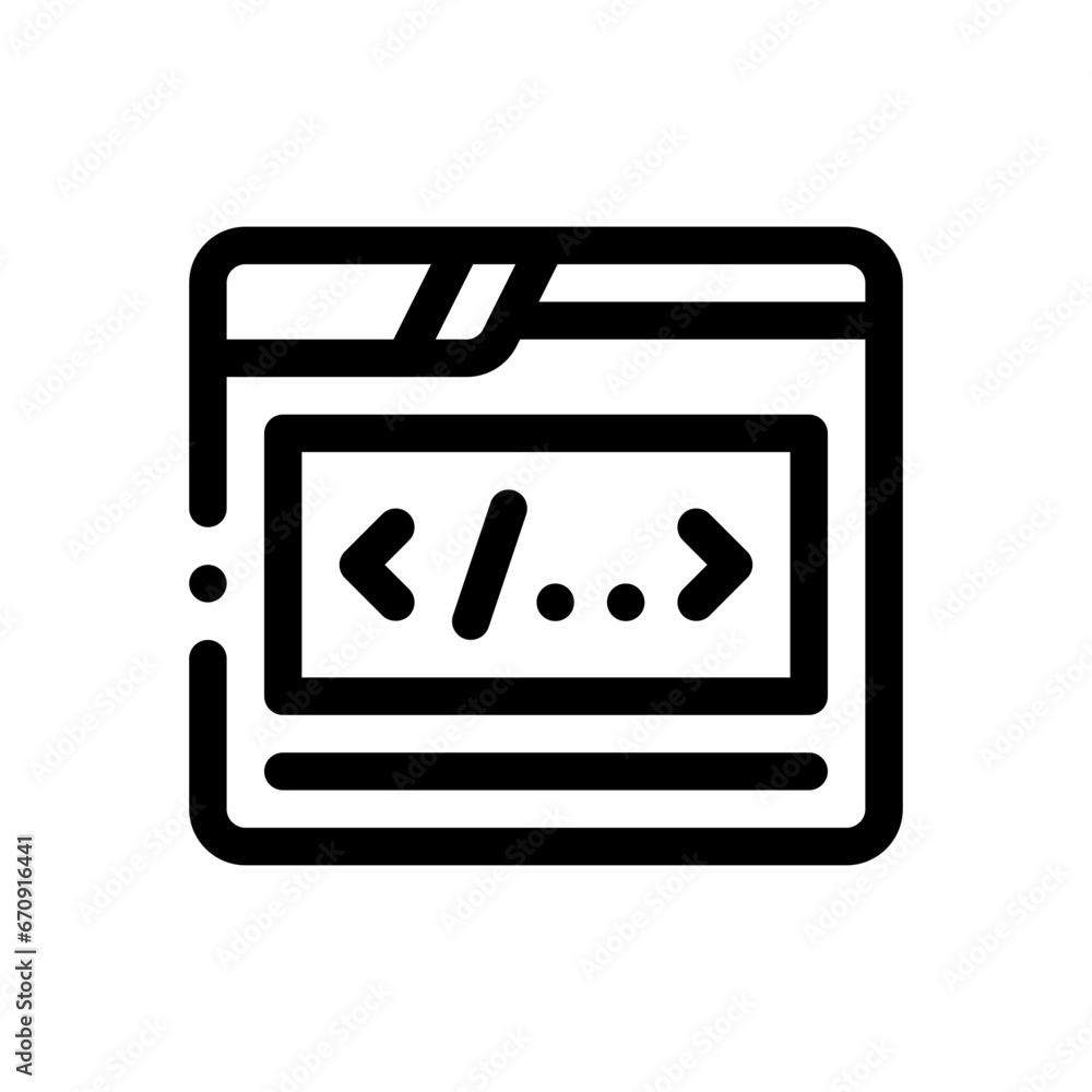 coding line icon coding line icon