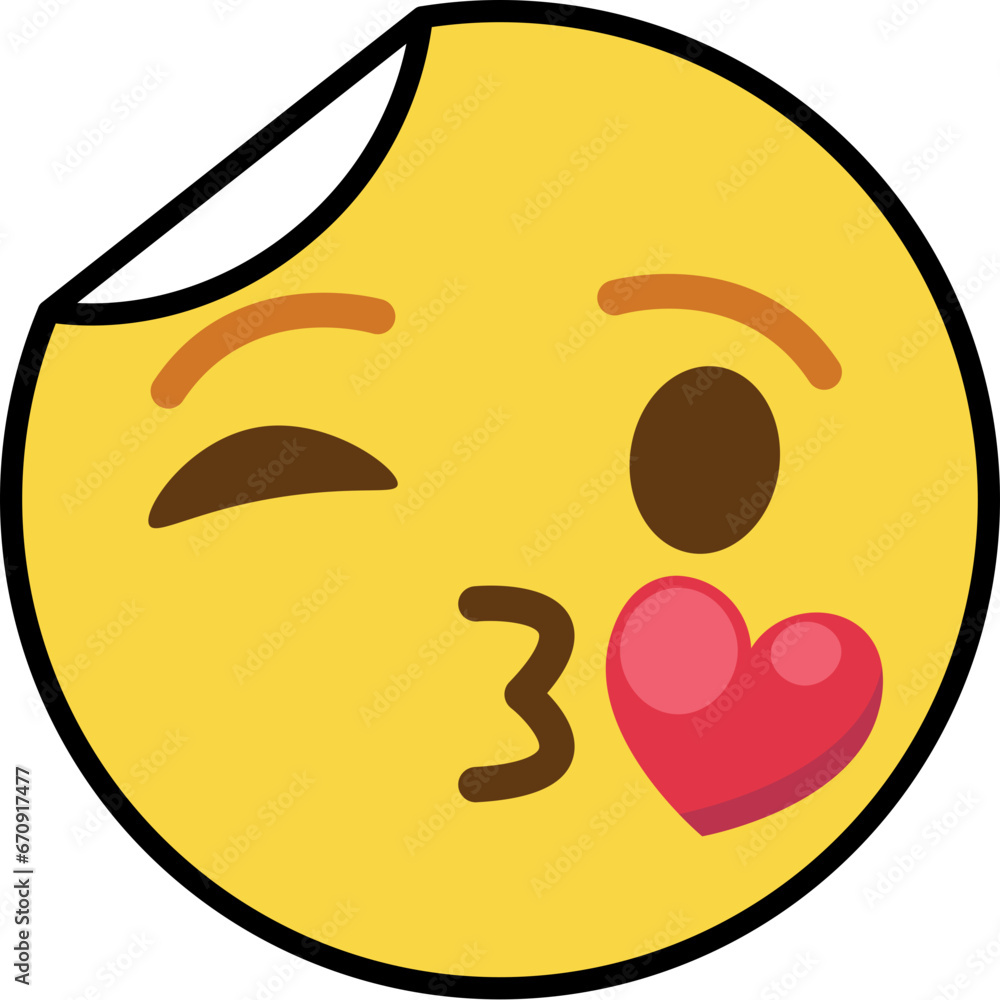 love cute sticker emoji icon love cute sticker emoji icon
