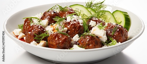 Fototapeta Naklejka Na Ścianę i Meble -  Greek meatballs in Athens Europe