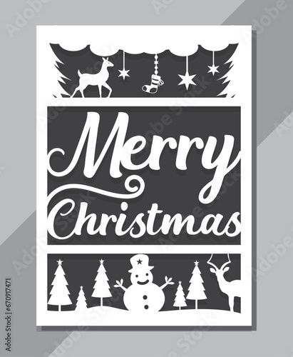 Christmas Greenting cards Template design