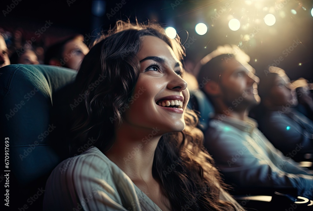 Happy Audience Diverse Audience Having Fun in a Theater or Cinema Performance Happy Audience Diverse Audience Having Fun in a Theater or Cinema Performance