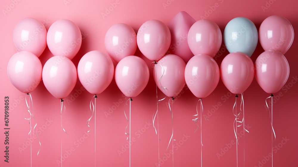 happy birthday balloons. Generated in AI