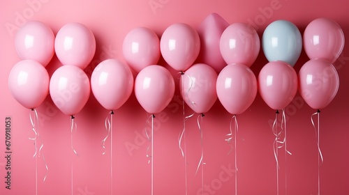 happy birthday balloons. Generated in AI
