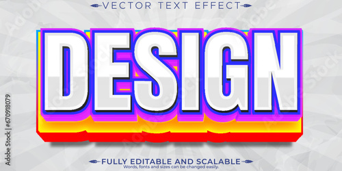Design text effect, editable social media and headline text style