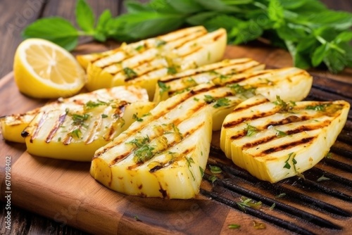 delicious grilled parsnips on a rustic wood board © Alfazet Chronicles