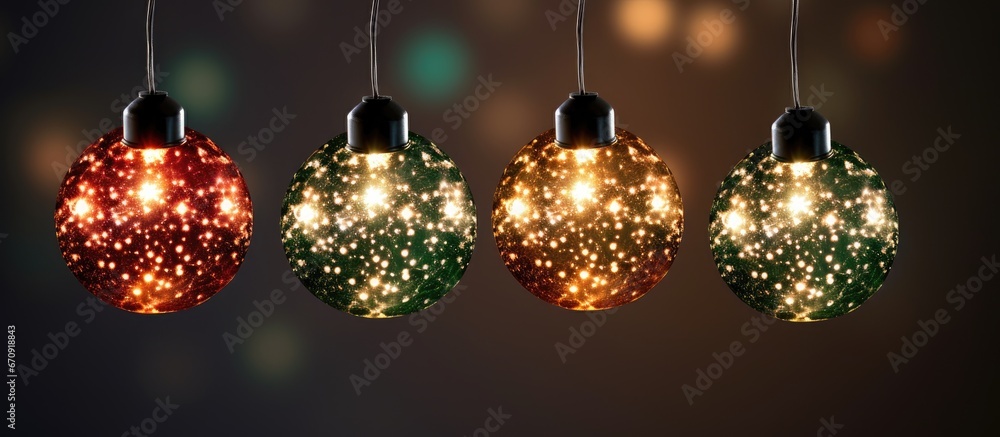 Holiday decorations in the shape of globes - obrazy, fototapety, plakaty 
