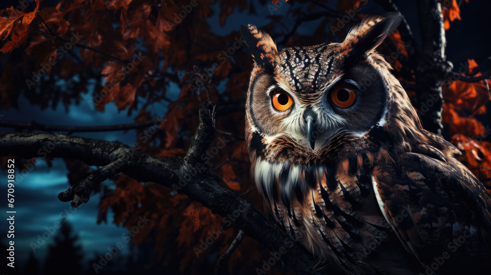 An owl sits on a branch An owl sits on a branch