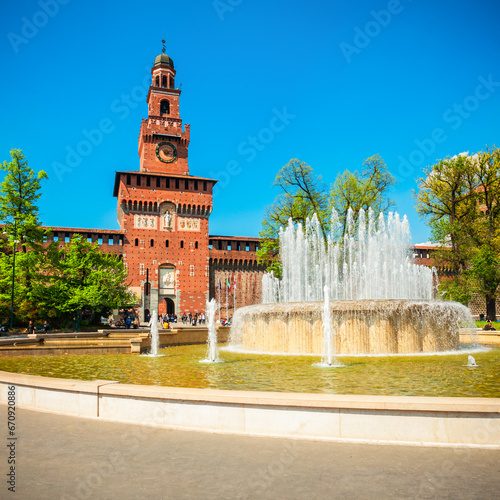 Sforza Castle in Milan, Italy