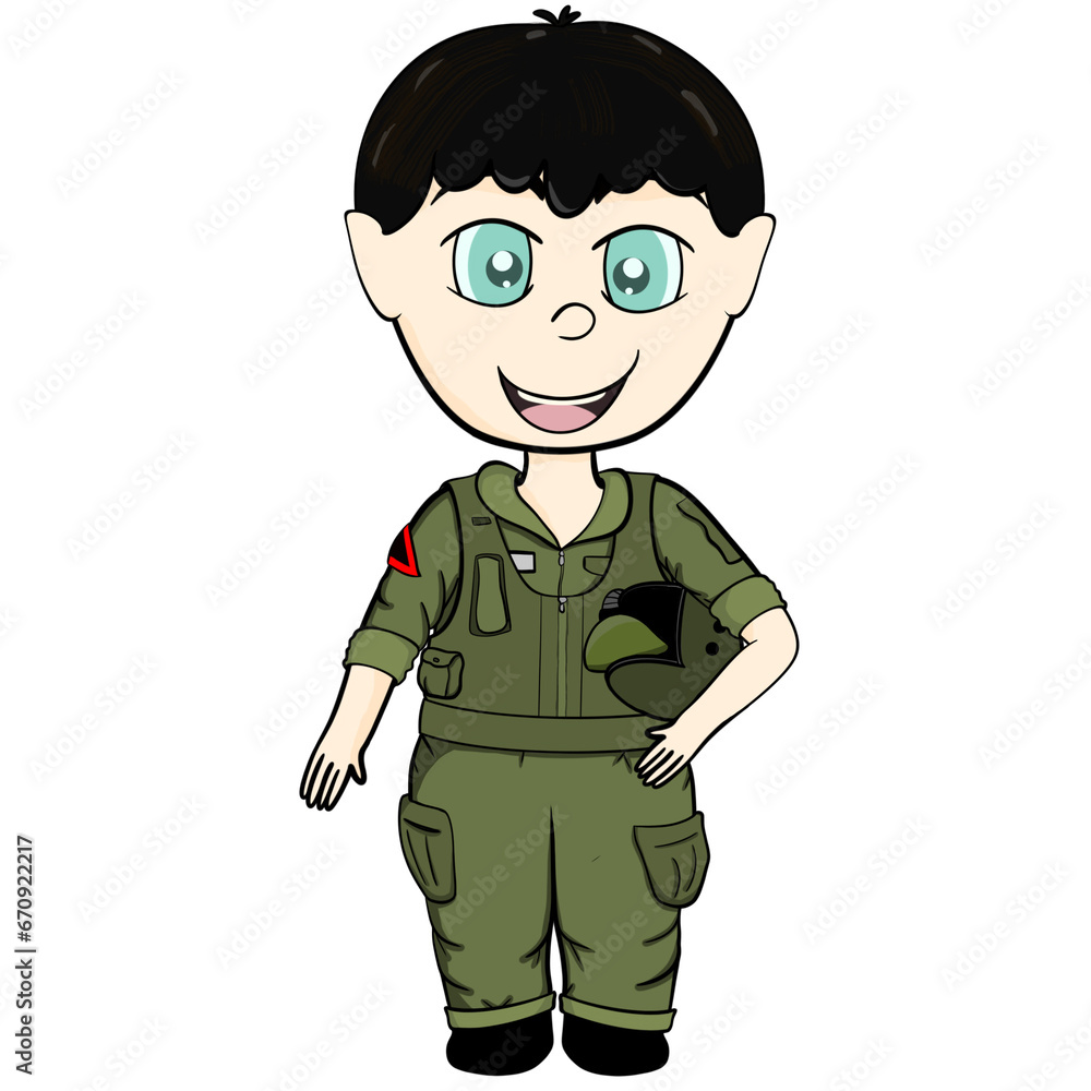 Vector occupation man fighter pilot Vector occupation man fighter pilot