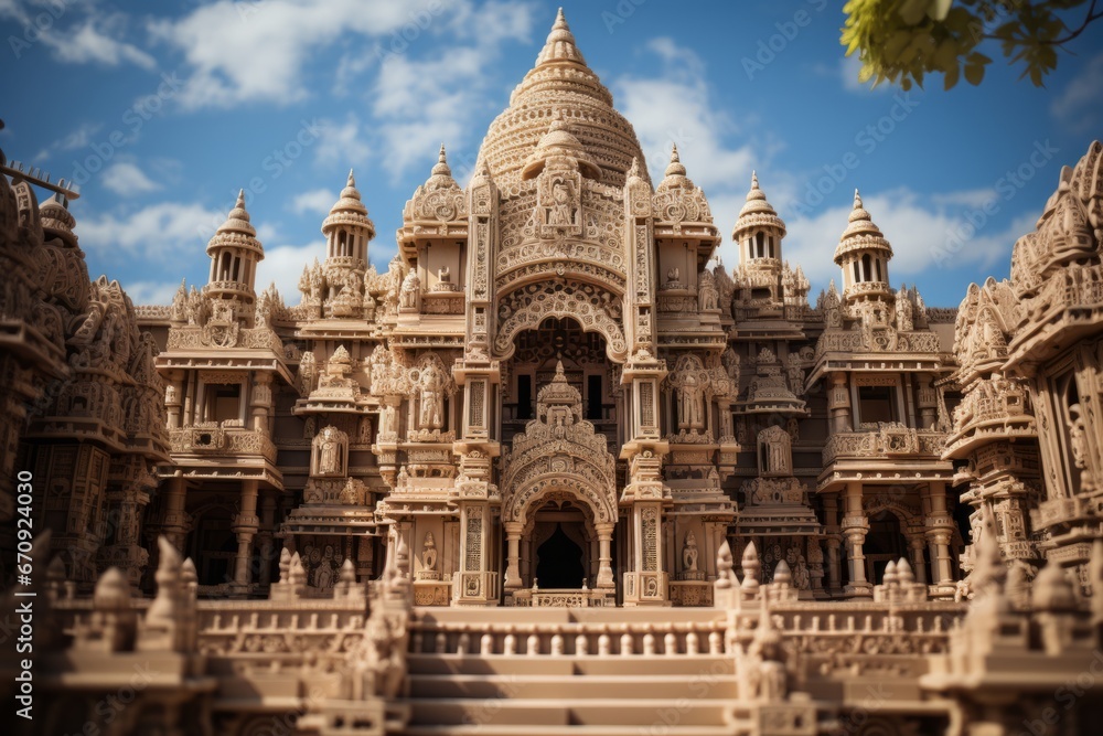  Intricate details of a Jain temple in Rajasthan, Generative AI
