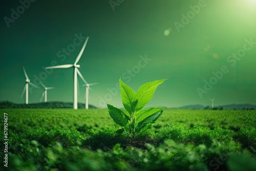 wind turbine in the field