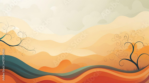 Wallpaper Mural Colorful abstract background with wavy shapes Torontodigital.ca