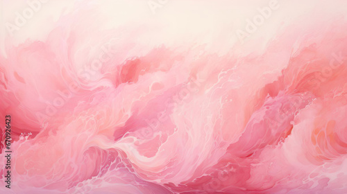 Watercolor painting of a pink wave shape background © Backgroundbliss