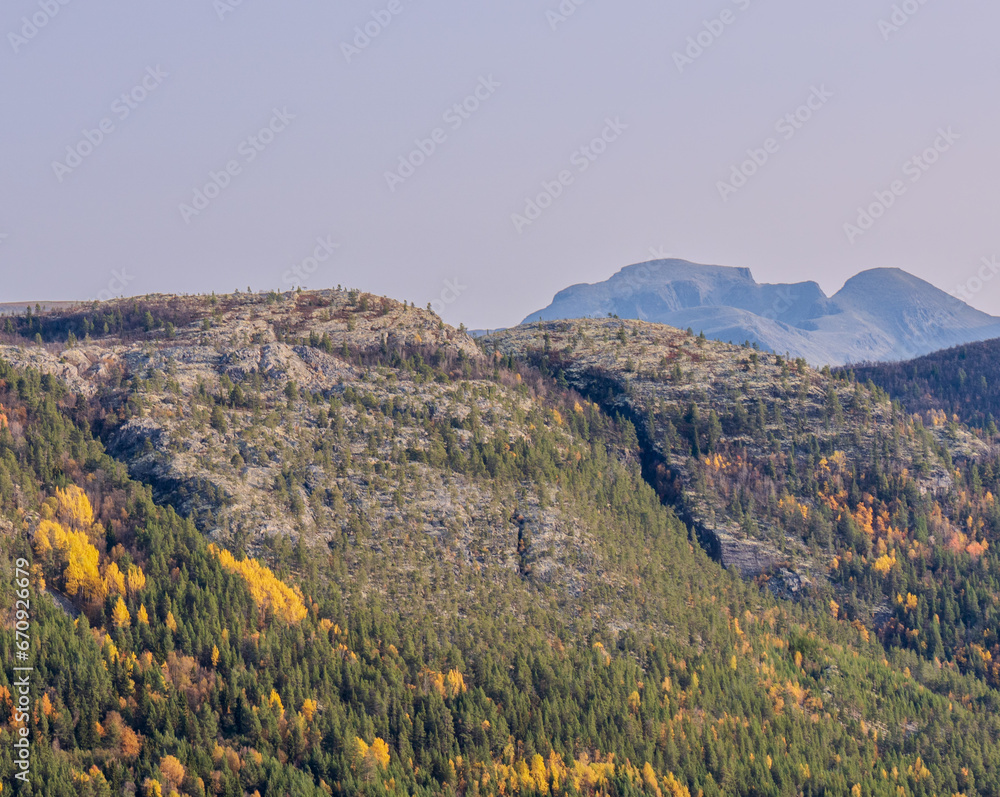 Fototapeta premium View of the oldest National Park in Norway, Rondane National Park