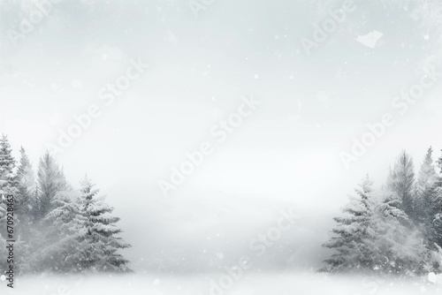 Winter Wonderland: Serene, Snow-Covered Trees Amidst a Generative AI Artwork Generative AI. Created With Generative AI Technology